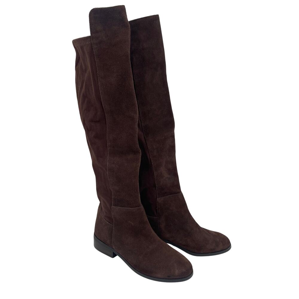 Lucky Brand Calypso Boots Size 6 Tall Over The Knee Suede Chocolate Brown Suede